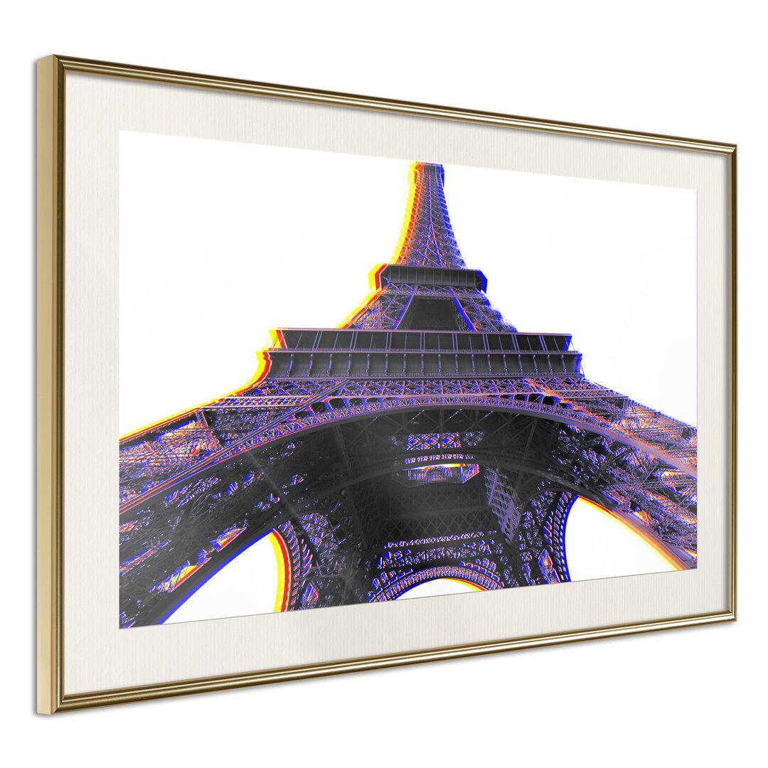 Gerahmtes Poster Symbol of Paris (Purple)