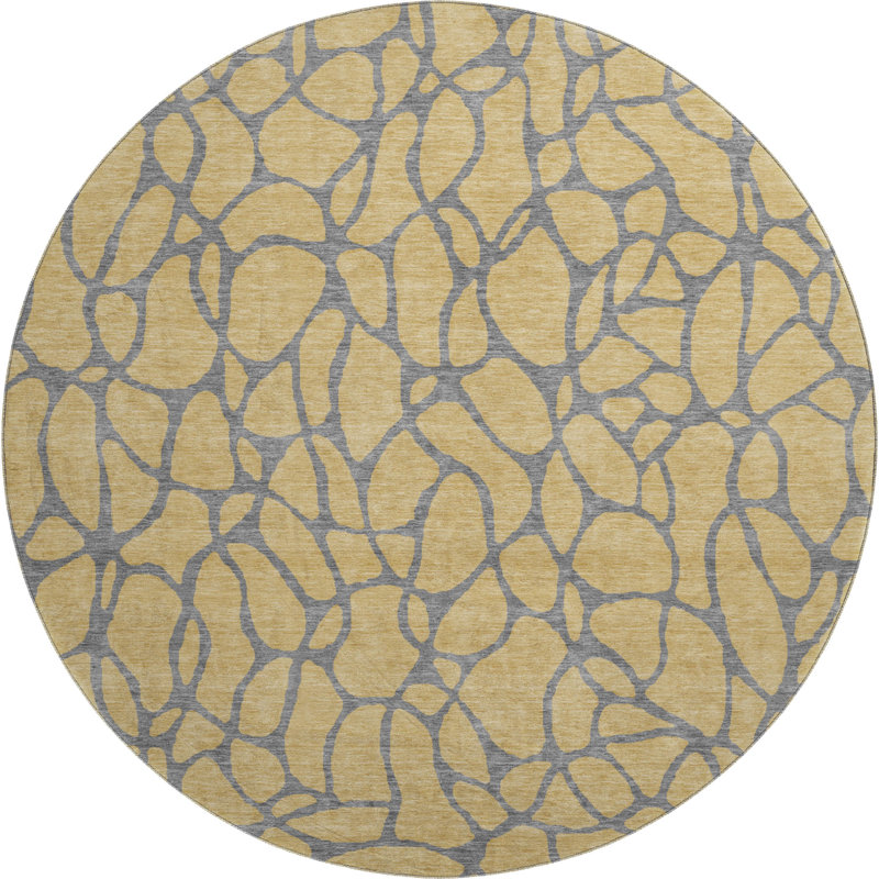 Premium Machine Washable Colmenero AMF1023 Geometric Rug, Round 8'
