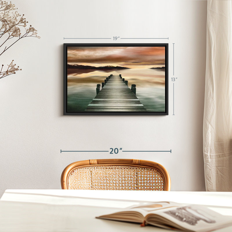 «Sunset Jetty Wall Art», H 13 po x l 19 po