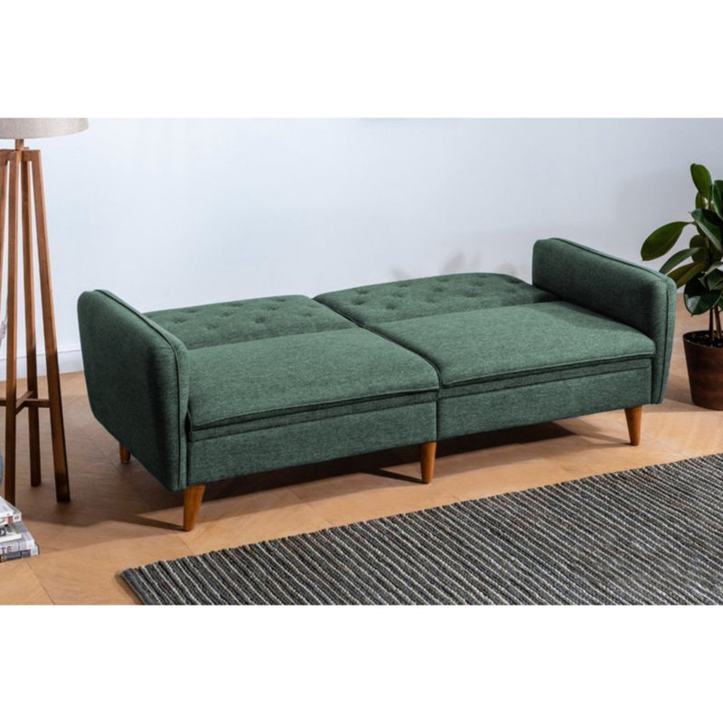 Ensemble de salon inclinable 2 pièces Audette, 100 % lin vert
