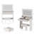 31" X 20" Extra Large Led Mirror Makeup Vanity Table + Soft Cushion Stool Suit, Touch Switch, 3 Colors, Adjustable Brightness, Large Capacity Storage, Compact Dressing Table Suitable For Small Space