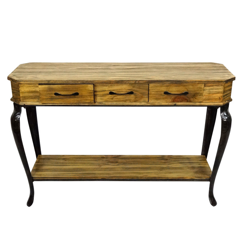 Asuncion 46.38'' Solid Wood Top Console Table