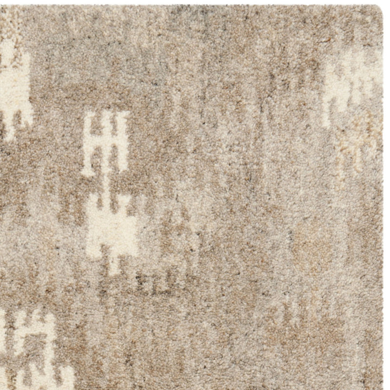 Kouerga bHand Tufted Wool Ikat Rug, Runner 2'3" x 9'