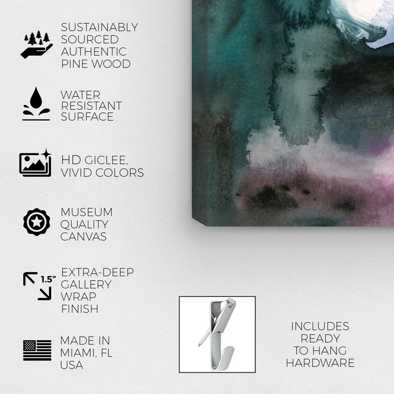 «Nebulosa Abstract», reproduction d'art sur toile tendue, H 24 po x l 24 po