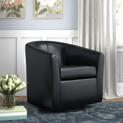 30-Inch Wide Swivel Barrel Chair
