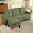 79.14" L Shaped Sofa with Storage Pockets and Reversable Storage Ottoman-1272389908