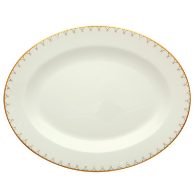 Plateau ovale en porcelaine tendre