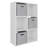 Gridley Apex 6-Cube Storage Organizer with 3 Fabric Bins