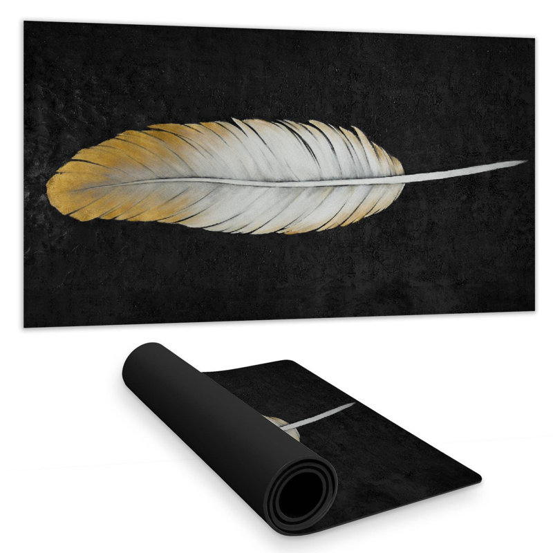 Golden feather - 15.75"x31.50" Desk mat