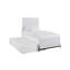 Lit gigogne simple en bois massif blanc et plus grand