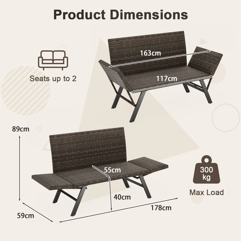 59cm Wide Straight Loveseat