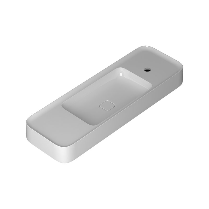 Cameo 47.4'' L Bathroom Sink, Glossy White