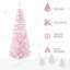 Arbre de Noël neige enneigé, arbre de Noël mince avec branches réalistes et base en plastique pour la décoration intérieure-880238114-880238115