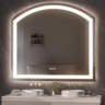Ivy Bronx LED Bathroom Mirror with Lights Arched Vanity Mirror with ...