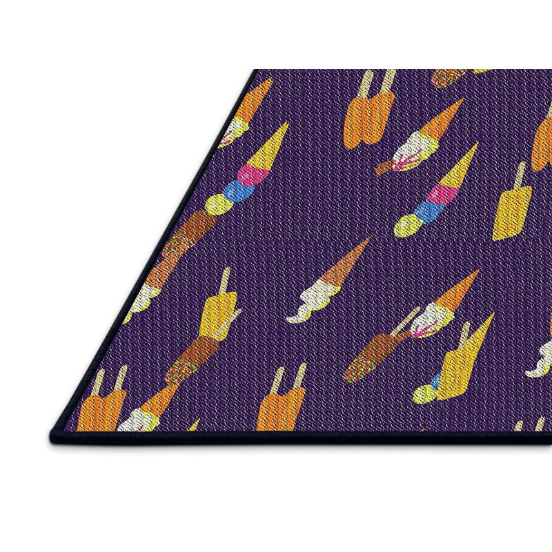 Mauve/brun Tapis décoratif, Rectangle 3 pi x 5 pi
