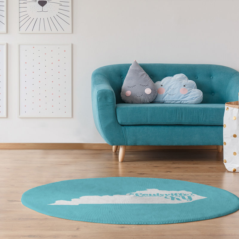 Tapis en poly-chenille louisville kentucky, Rond 5 pi