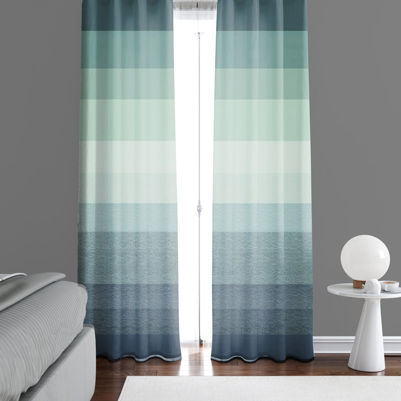 Paire de rideaux semi-transparents en polyester Champlost, L 56 po x L 78 po