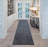 Custom Size Rug Solid Color Gray Medium Pile Slip Resistant-1977717583