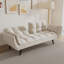 Beige de 57 po, confortable pour la vie quotidienne, dossier et siège groupés, petite chambre réglable de 57 po avec 3 postures, se transforme en lit, positions multiples, assemblage simple