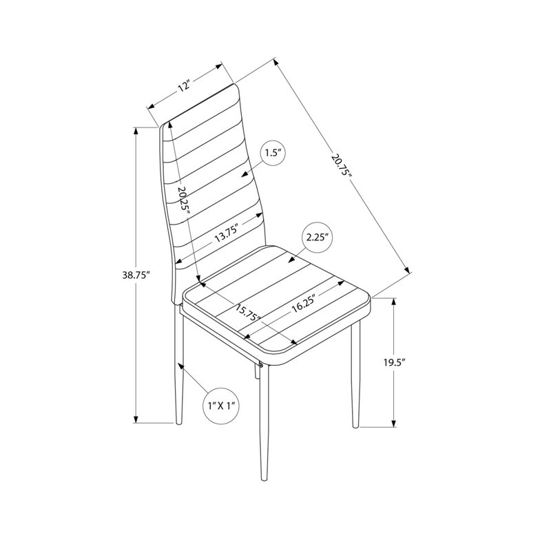 Contemporary, Modern Dining Chair, Red, Red