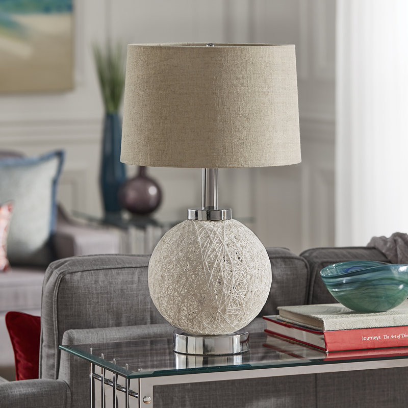 Lampe de table standard 24,25 po Kailin, Blanc
