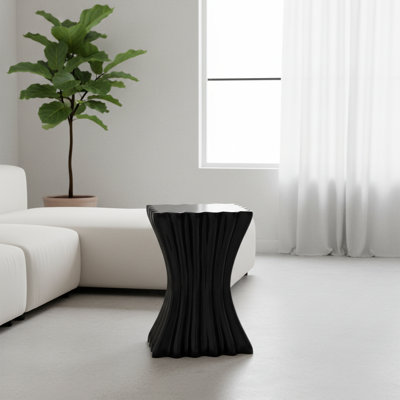 Decorative Outdoor Side Table - Wave Design Patio Accent End Table | Gift Idea