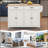Kitchen Island Cart with Solid Wood Top and Locking Wheels-643523968