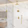 Crozet Thermostatic Shower System with Dual Shower Head and Hand Shower (Valve Included)