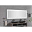Miroir de salle de bain 60 po x 28 po à DEL avec façade et rétroéclairage, miroir de meuble-lavabo mural avec cadre en aluminium, antibuée, mémoire, 3 couleurs, gradation continue-535367694-535367693