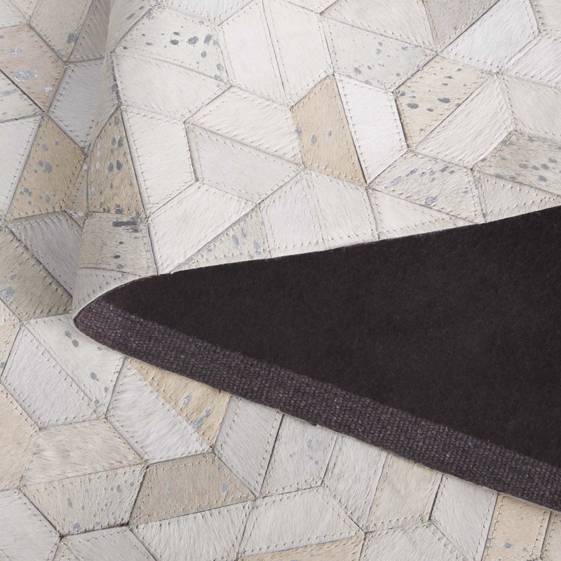 Tapis en cuir tissé à la main Studio Leather 109, Rectangle de 5 pi x 8 pi