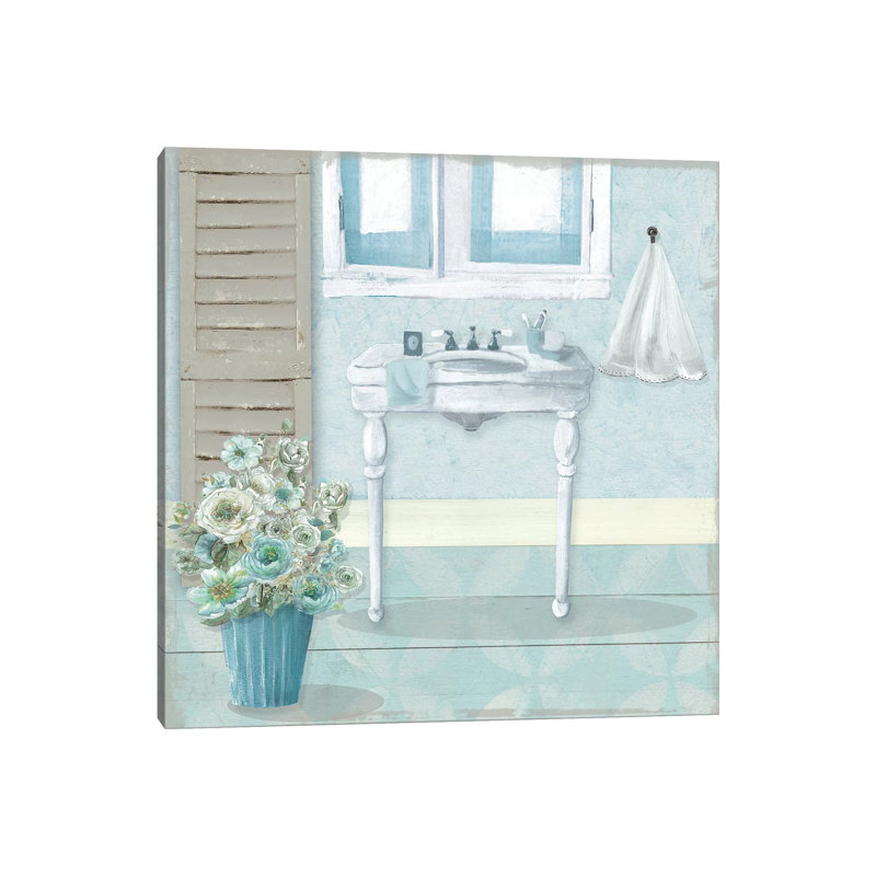 Teal Sink I by Carol Robinson - Painting on Canvas, 93.98 cm H x 93.98 cm W x 1.91 cm D, Wrapped Canvas
