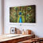 «Fierce Blue Peacock Wall Art» sur toile-1319202304