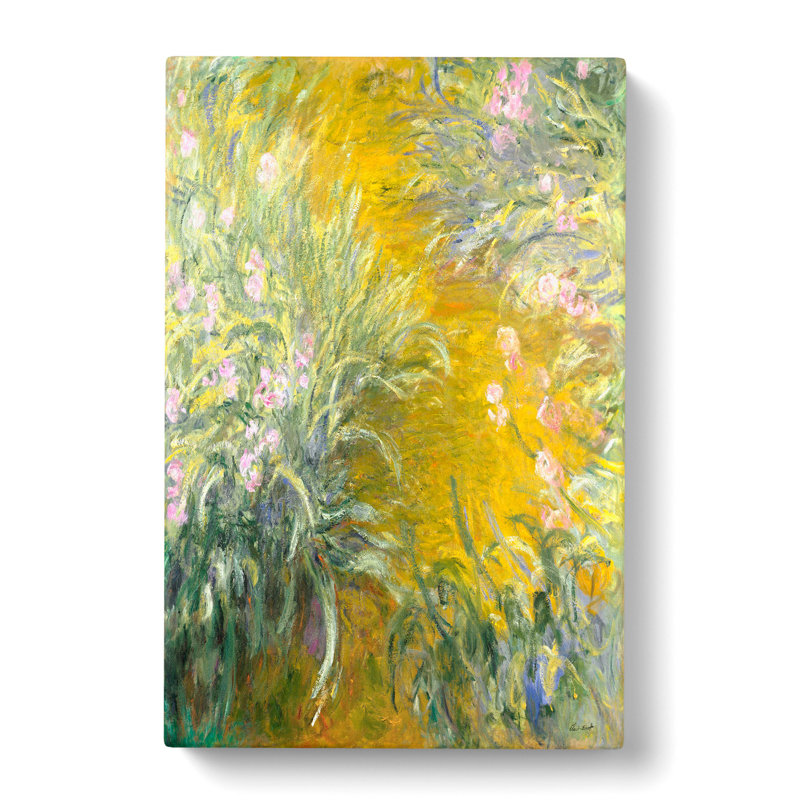 The Path Through The Irises by Claude Monet - Wrapped Canvas, 50cm H x 35cm W x 3cm D