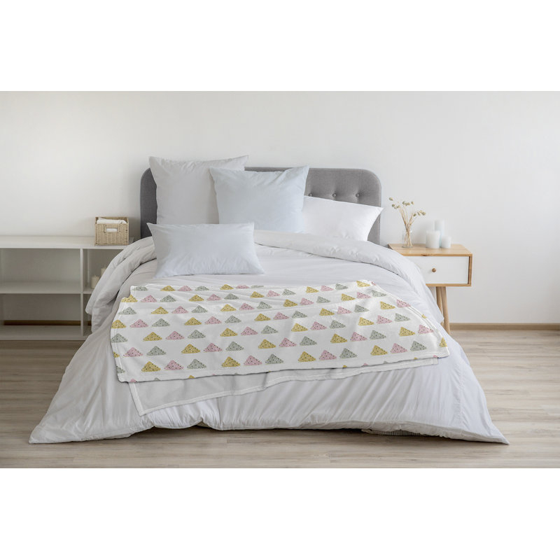 Merry Trees Pattern Christmas Throw Blanket, Multi/Light, 50" W x 60" L
