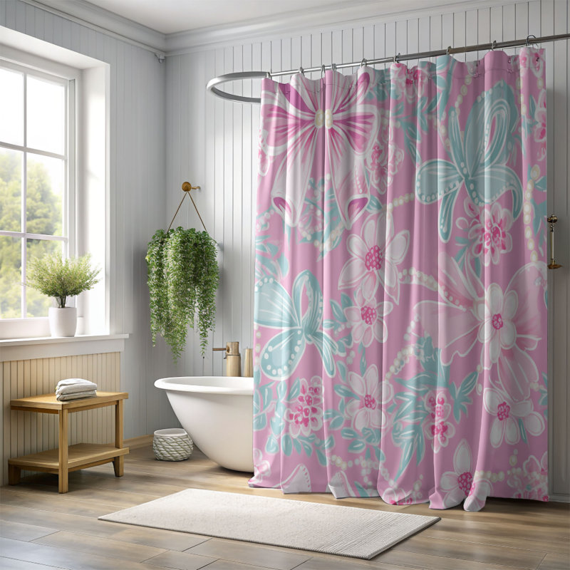 Rideau de douche standard 1 pièce Elegant, H 74 po x l 71 po