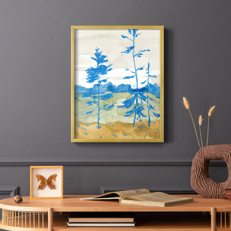 «Cerulean Spruce II», reproduction encadrée - bois massif, H 28 po x l 22 po