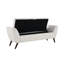 Banc de rangement moderne de 60 po avec pieds en bois Mid-Centruy-130852455