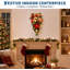 Couronne de Noël illuminée 24 po, guirlande lumineuse en forme de goutte avec lumières DEL
