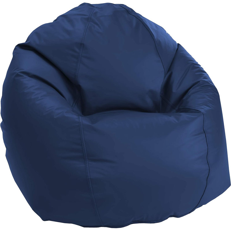 Bean Bag Chair - w/Polystyrene Beads and CertiPUR Foam Filled Waterproof Chair for Adults and Teens, 40"H x 36"W x 36"D