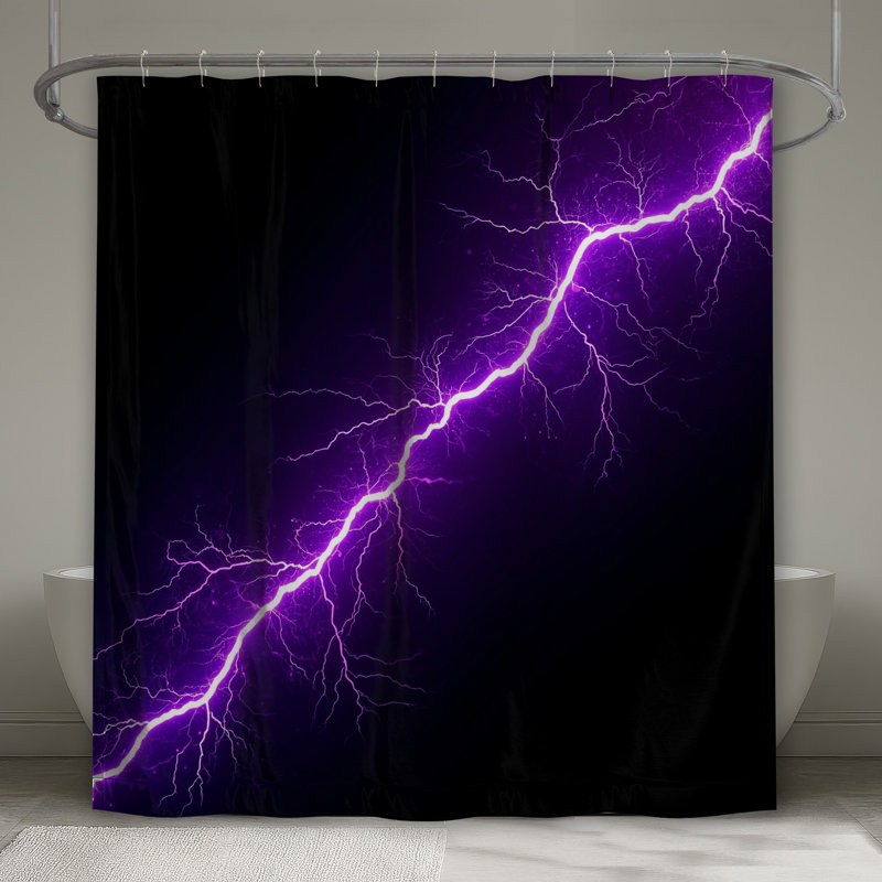 Rideaux de douche mauve très longs, 70in W x 84in H