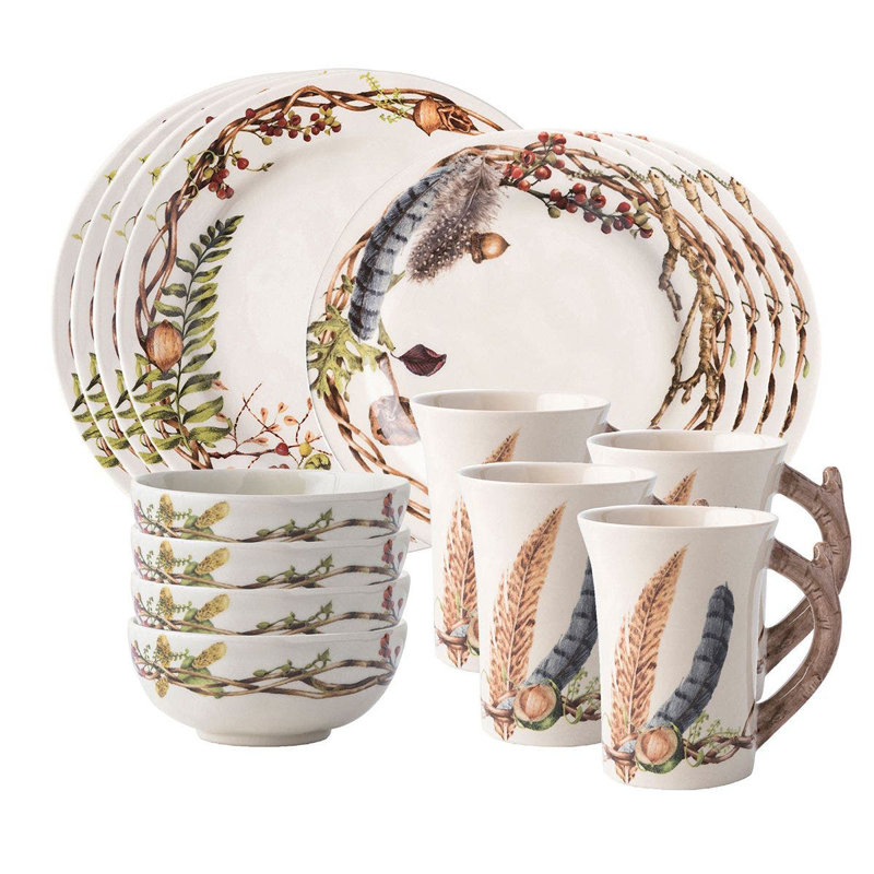 Forest Walk 16 Piece Place Setting