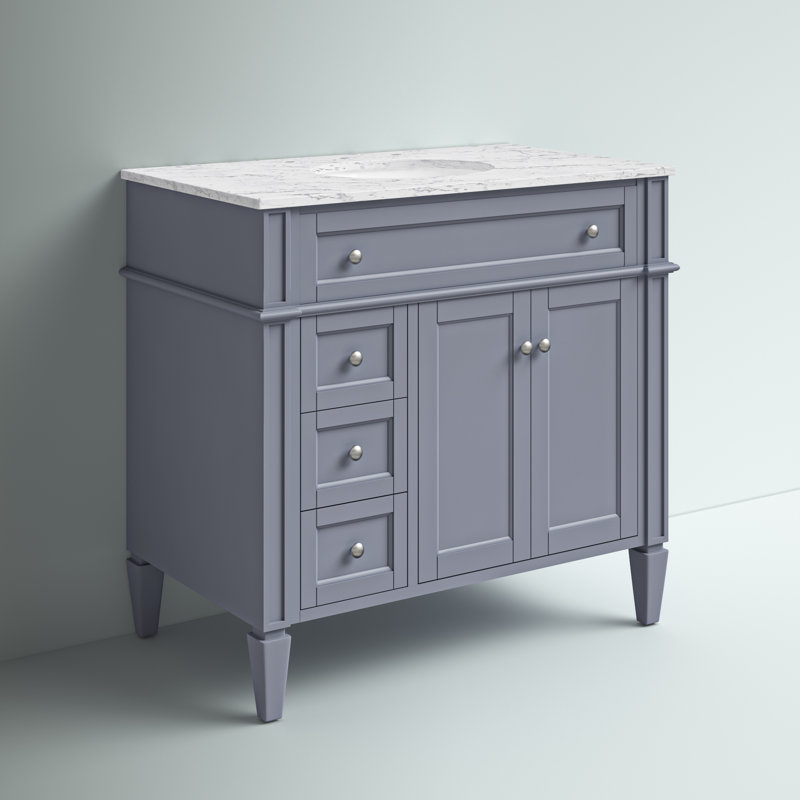 Meuble-lavabo simple l 36 po x P 22 po x H 35 po Rivers, Gris