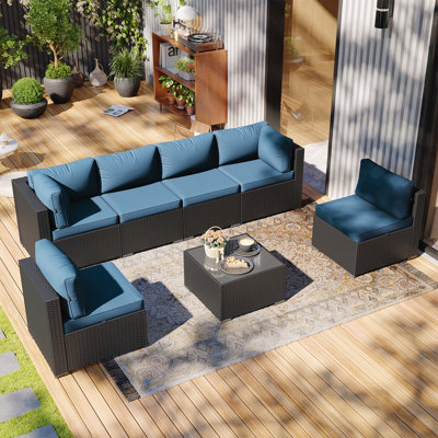 7-Piece 6-Person Symmetrical Outdoor Seating Group