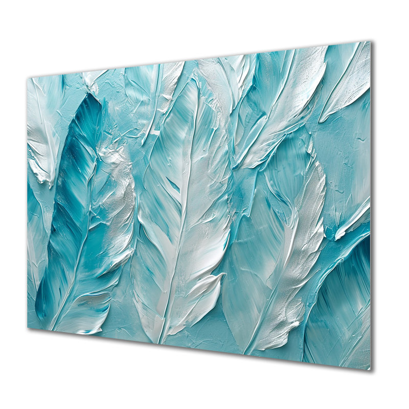 Décoration murale Tetsu - Plumes, H 12 po x l 20 po x P 1 po, Pas de métal encadré