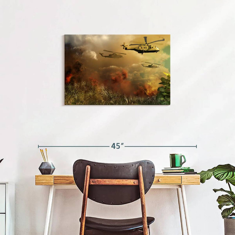 Lelar Helicopter Rescue Fleet, 20" H x 30" W