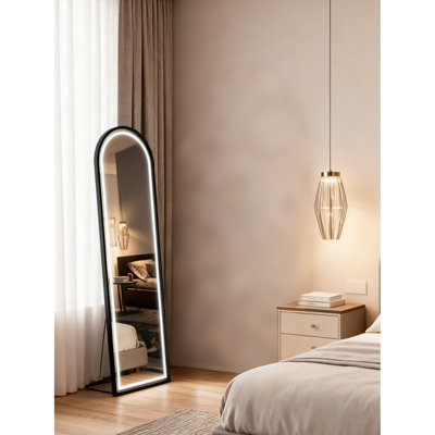 Miroir de plancher 63 po x 20 po avec fonction de mémoire et plusieurs modes d'utilisation