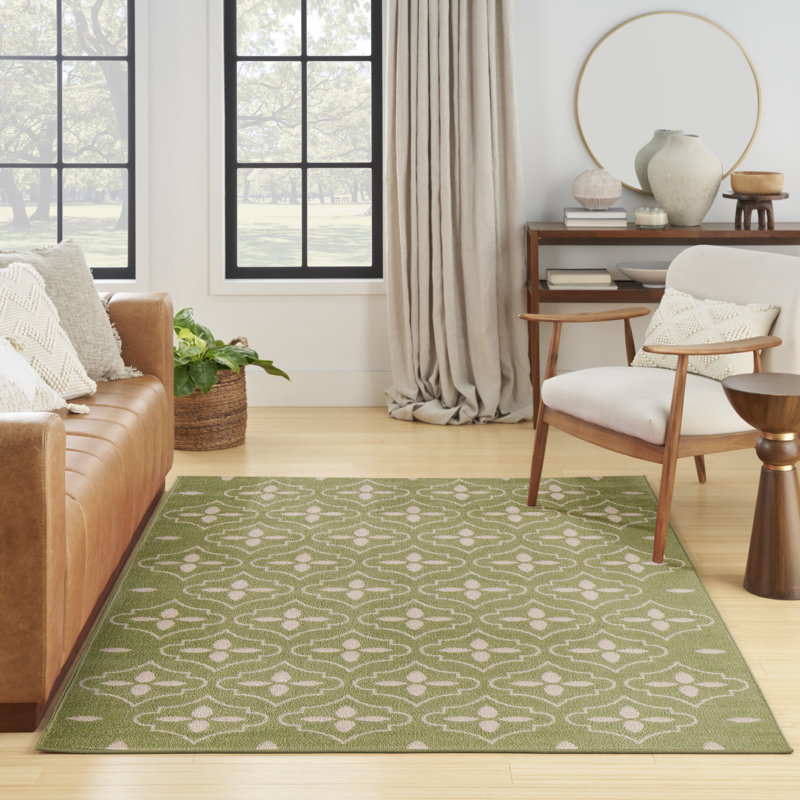 Tapis intérieur / extérieur en polypropylène tissé à la machine Yenisel, Rectangle 4 pi x 6 pi