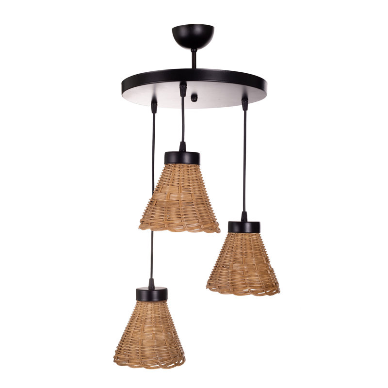 Luminaire suspendu cloche en grappe 3 lumières Impson