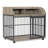 Versatile Heavy Duty Dog Crate with Lockable Wheels and Double Layer Storage