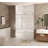 Frameless Shower Door 56-60 "W X 60" H, 1/4 "(6 Mm) Clear Tempered Glass, Stainless Steel Handle-120178797-120178795